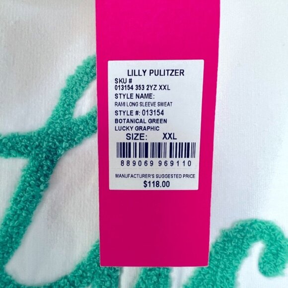 Lilly Pulitzer Rami LUCKY sweatshirt size XXL - Picture 2 of 4